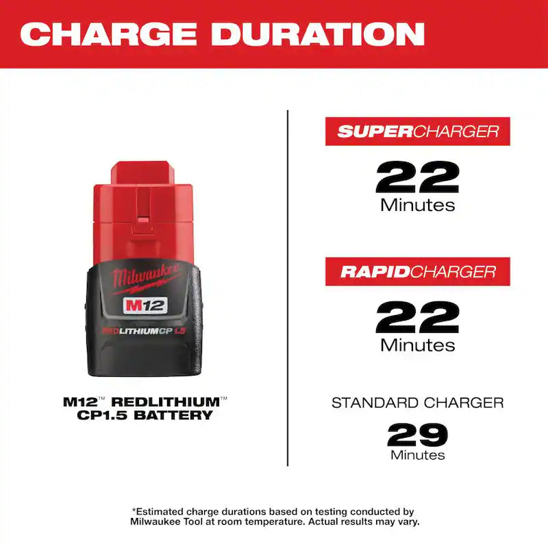 12-Volt 1.5 Ah Lithium-Ion Compact Battery Pack 2-Pack H96792