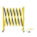 Expandable Metal Barricade, 11 Feet, Yellow and Black X903