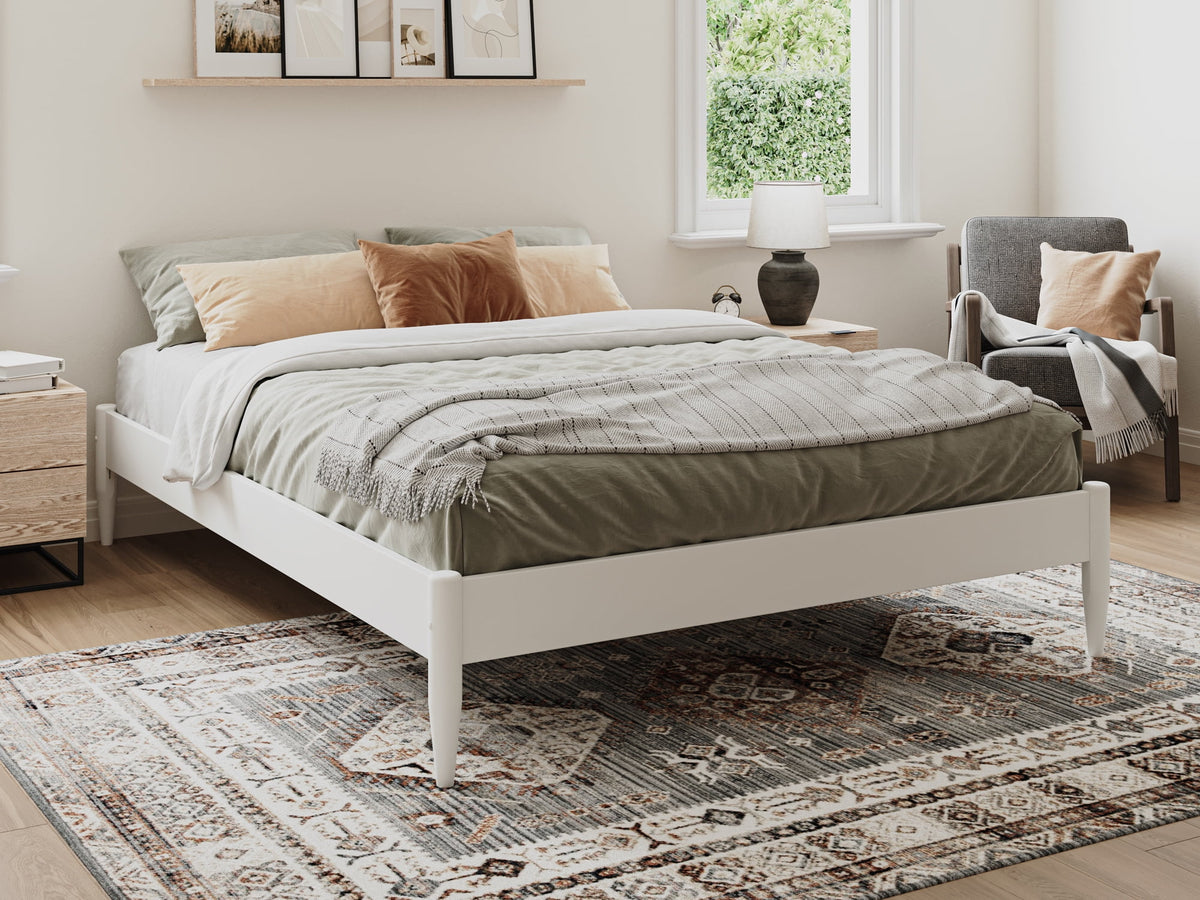 Espresso Solid Wood Platform Bed Twin XL U6837