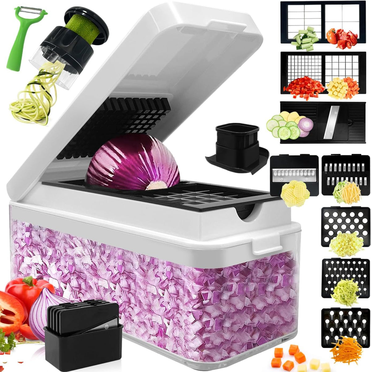 14 in 1 Vegetable Chopper with Container W136