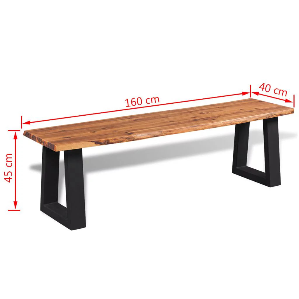 Solid Acacia Wood Bench C30226
