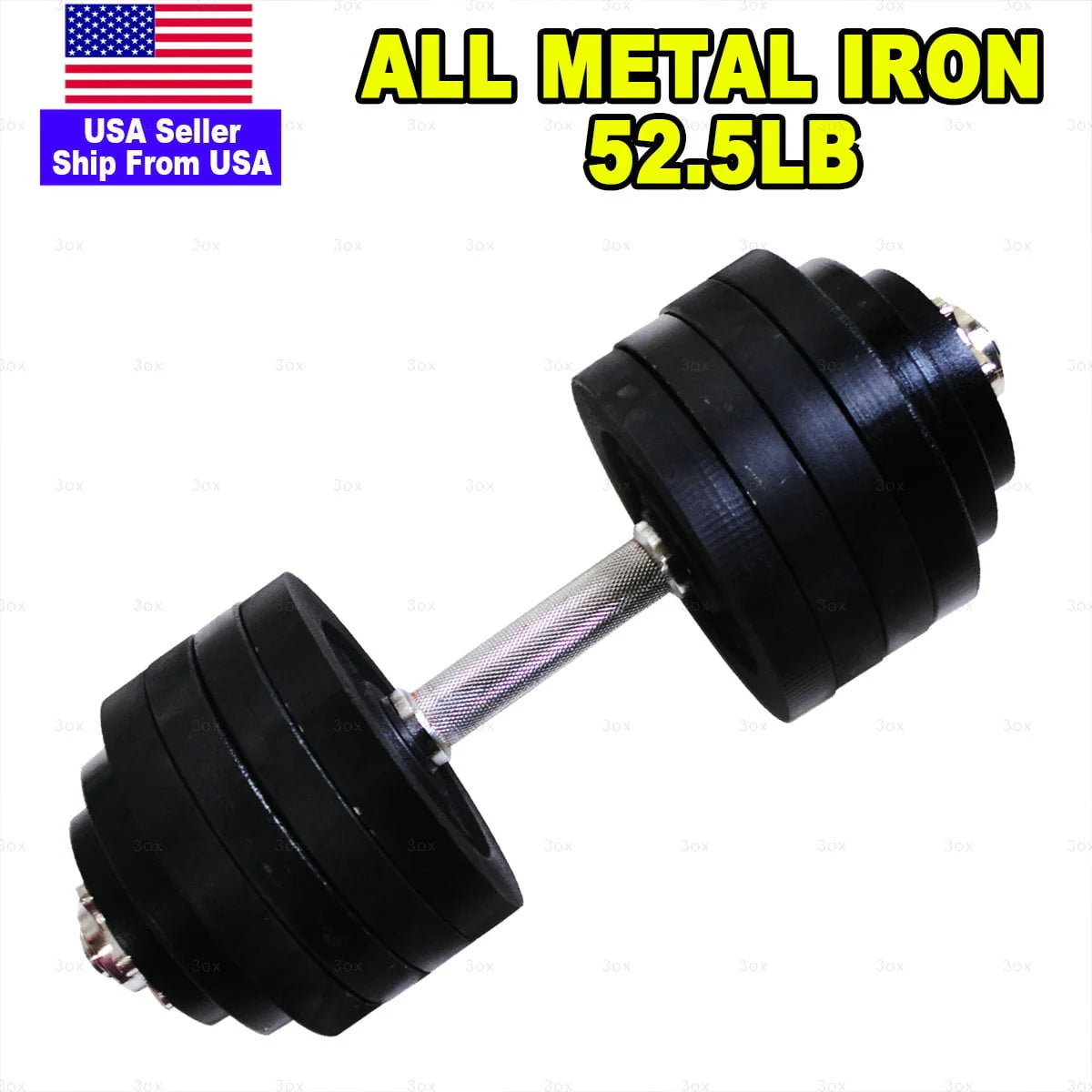 Adjustable Dumbbell Single Unit Black Plated Cast Iron R281947