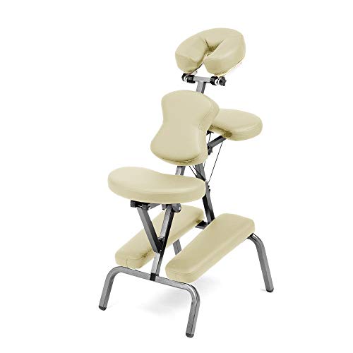 Beige Portable Folding Massage Chair with Carry Case K860