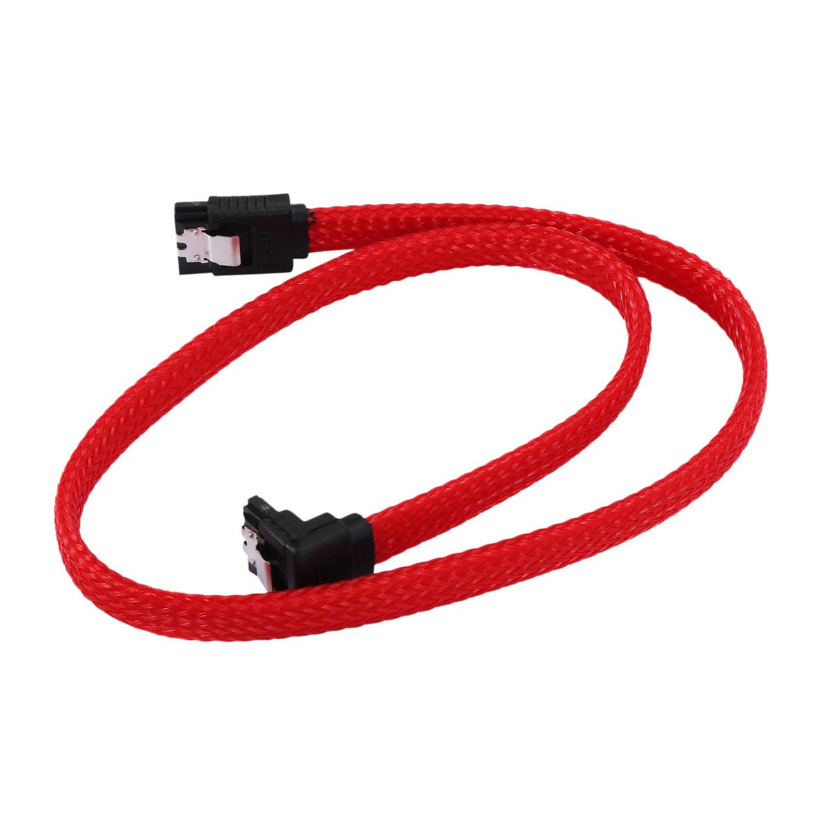 5x 3.0 SATA3 7Pin Data Cable Right Angle 6Gb/S SSD Cables with Nylon Sleeved 50CM L5175