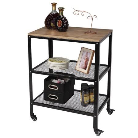 3-Tier Rolling Kitchen Utility Cart with Metal Frame N6566