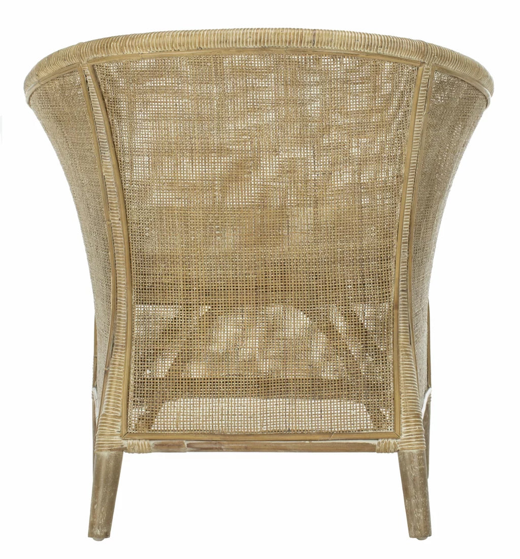 Grey White Wash Rattan Arm Chair S753234