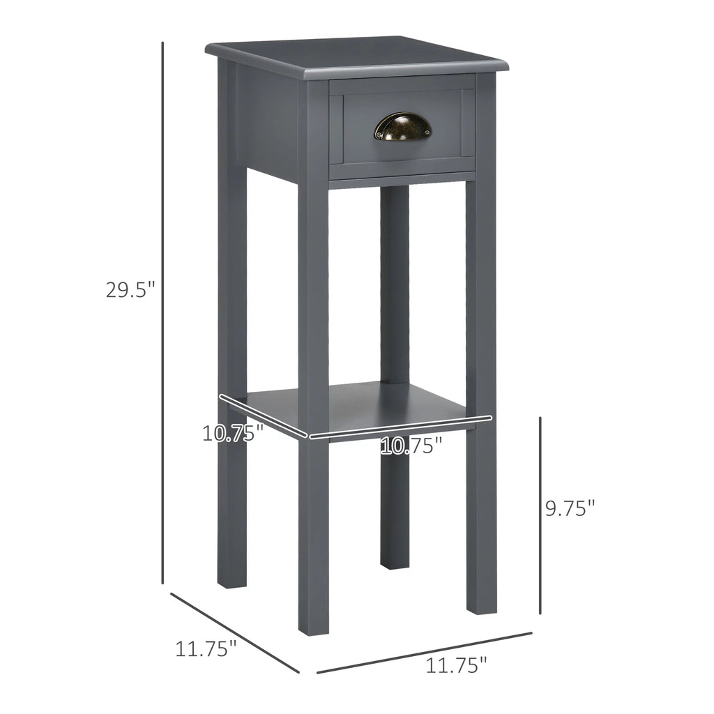 2-Tier Side Table with Drawer Shelf M761134