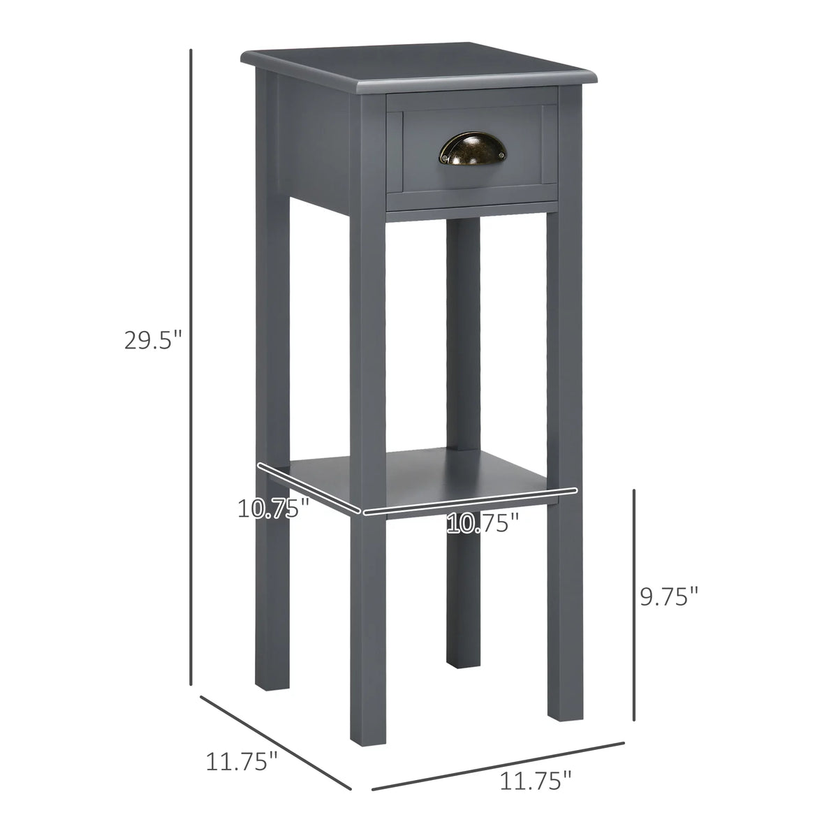 2-Tier Side Table with Drawer Shelf M761134
