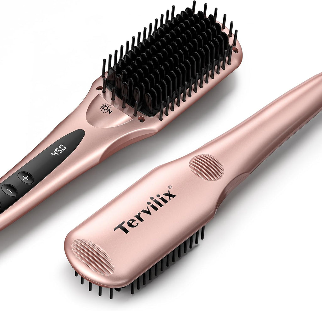 1.75 Inch Anti-Scald Ceramic Hair Straightener Brush with Dual-Voltage K5748