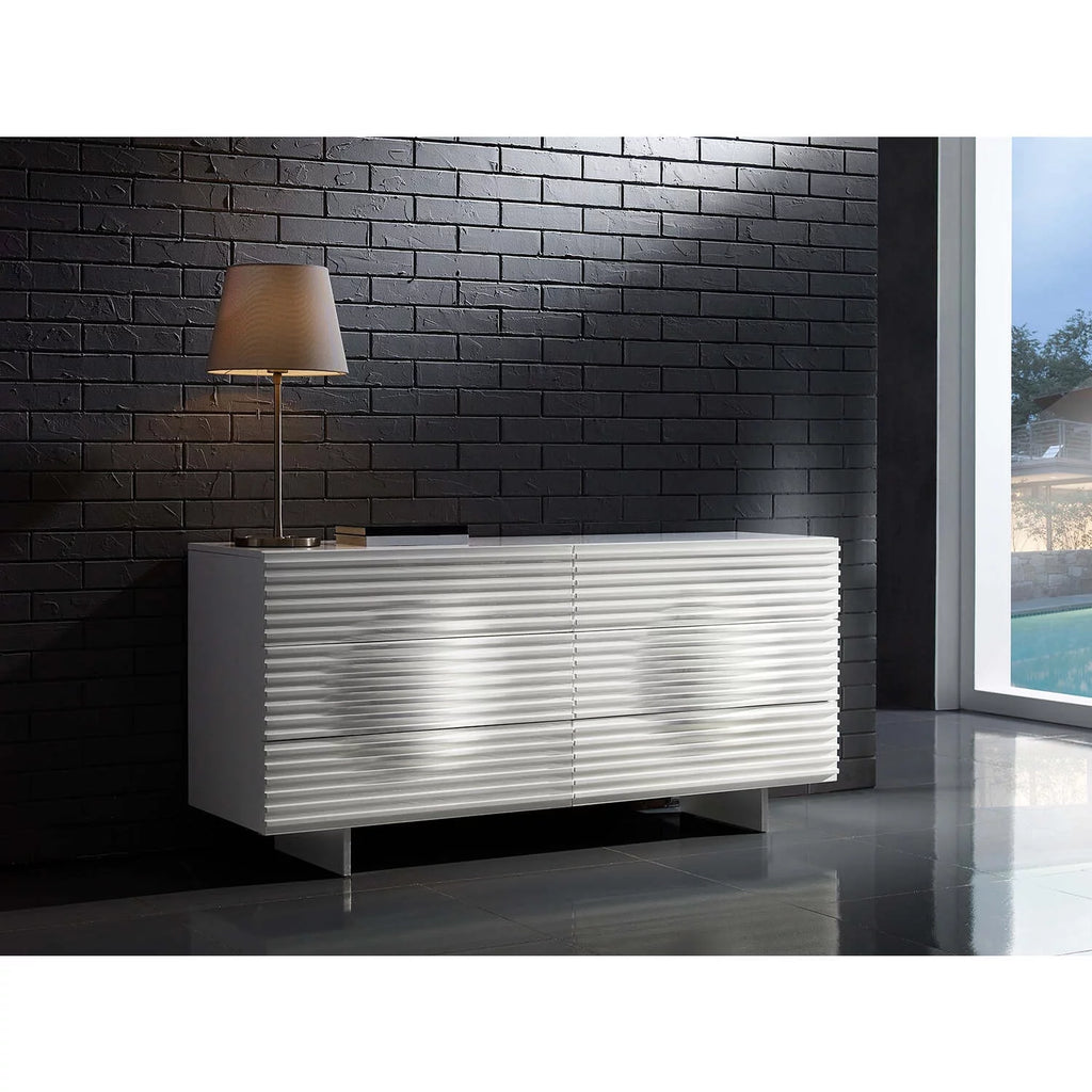 White High Gloss Dresser B1307