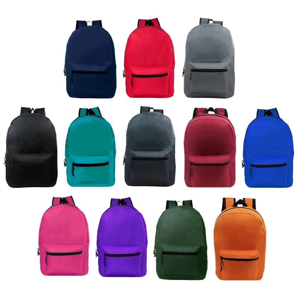 15 Inch 24 Pack Backpacks with 52 Piece School Supply Kits J8243