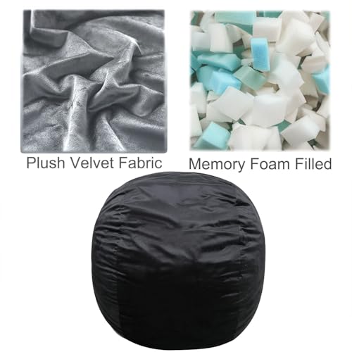 Velvet Memory Foam Bean Bag Chair S863291