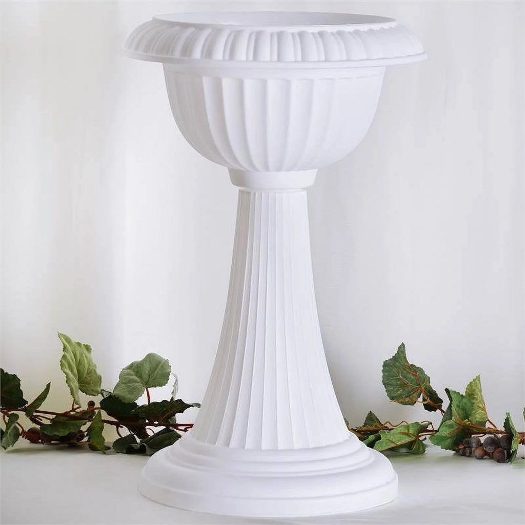 4 Pack 23" Tall White Pedestal Column Plant Stand Pot L361