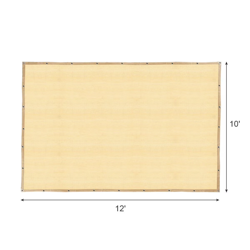 10' x 12' Wheat Shade Cloth with Grommets M6525