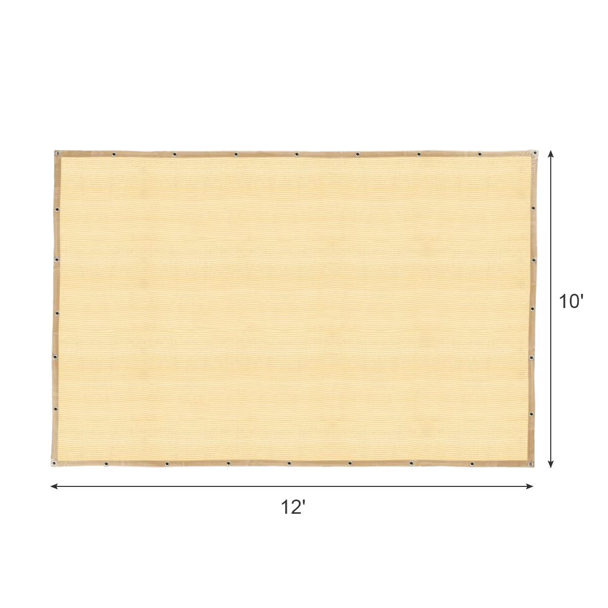10' x 12' Wheat Shade Cloth with Grommets M6525