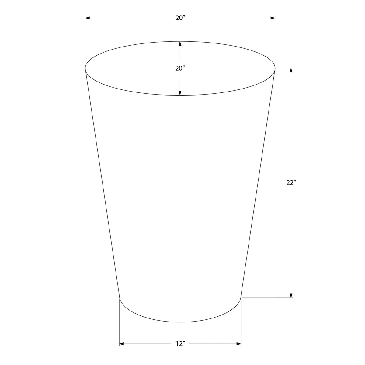 Hammered Cone Shaped Drum End Table J8461