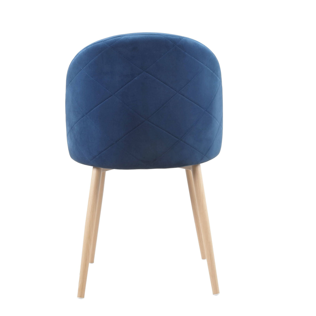 Blue Velvet and Metal Dining Chairs Set of 2 R238