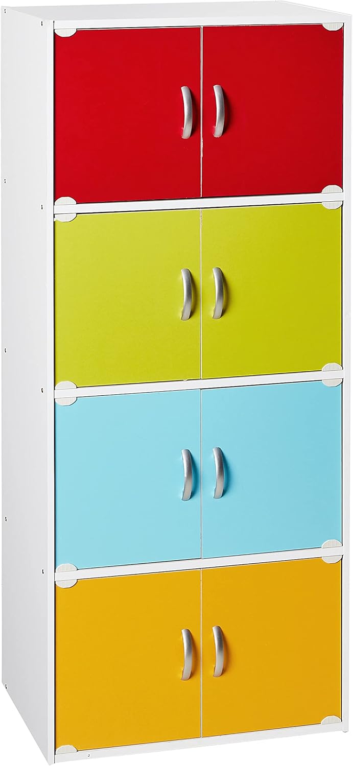 Black 8 Door Bookcase Cabinet C48044