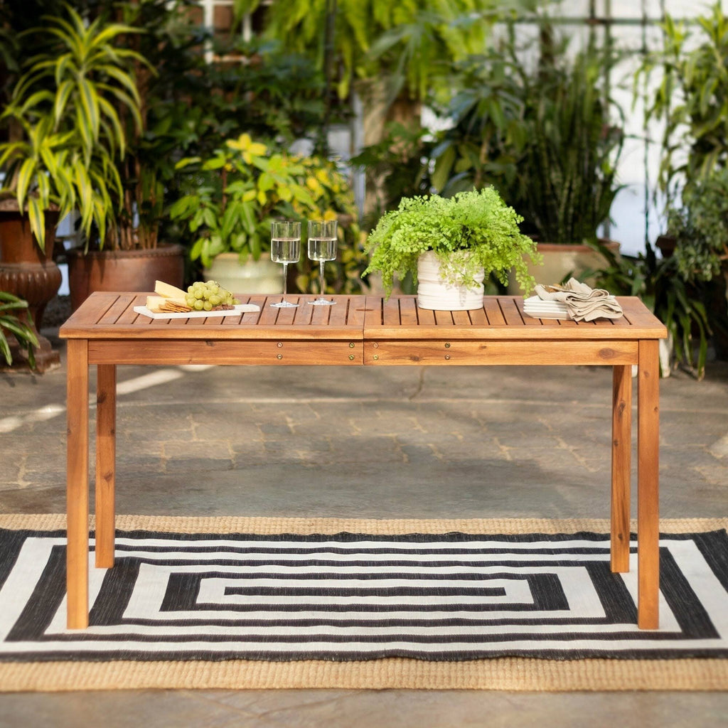 Brown Acacia Wood Patio Dining Table C9635