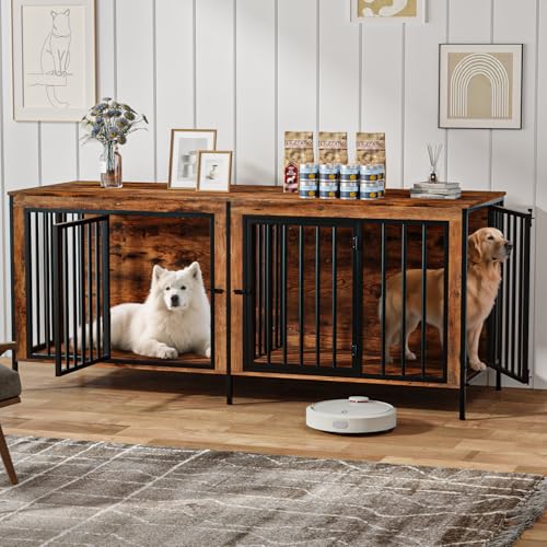 78 Inch XXL Double Dog Crate Furniture N8637