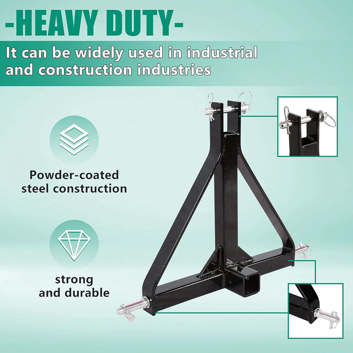 3 Point 2 Receiver Trailer Hitch Drawbar Adapter A251871
