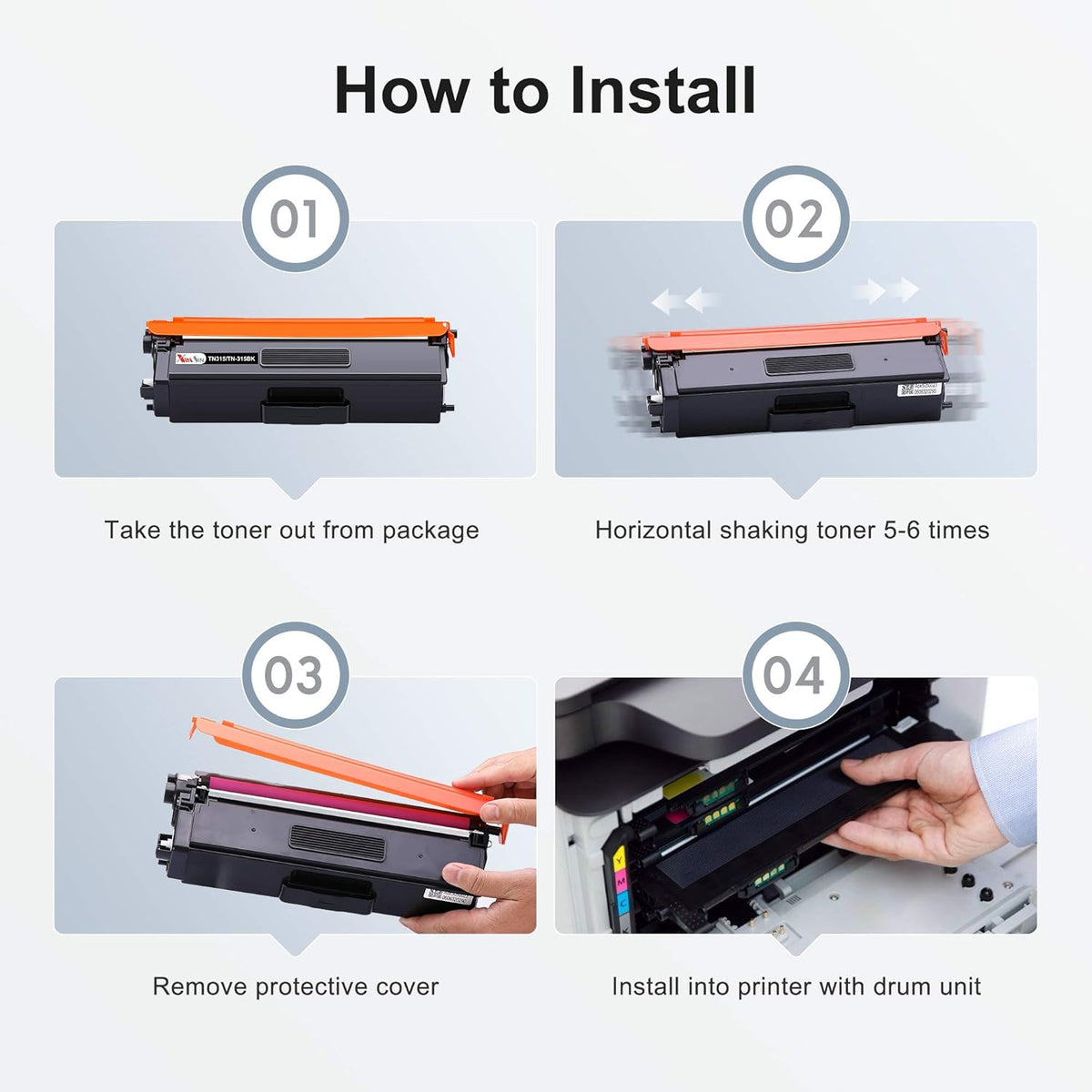 Compatible Toner Cartridges Replacement 4-Pack L182936