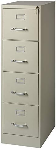 Black 4 Drawer Letter File Cabinet C6335