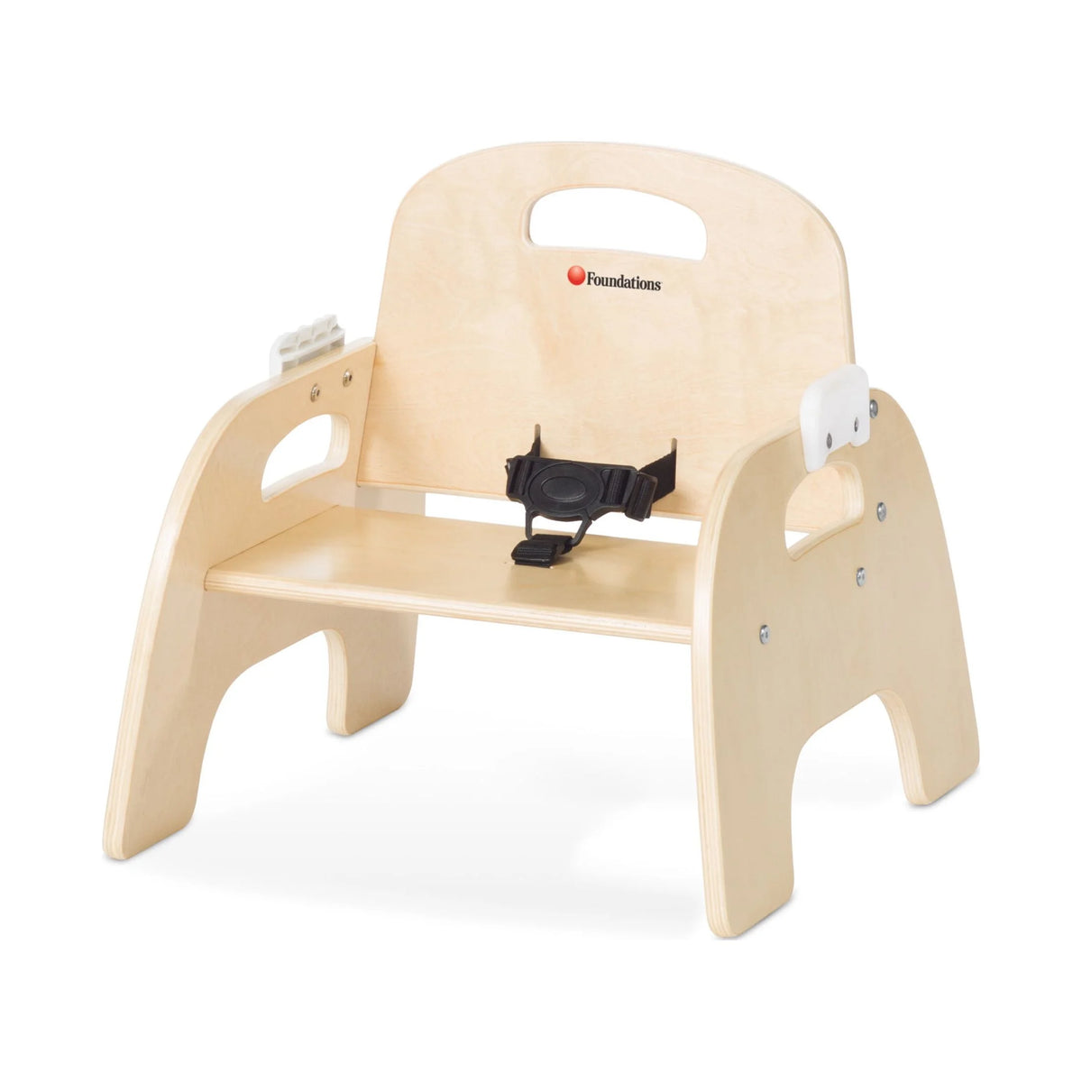 7" Low Wood Feeding Chairs with Dishwasher Safe Tray, 2 Pack Q317250