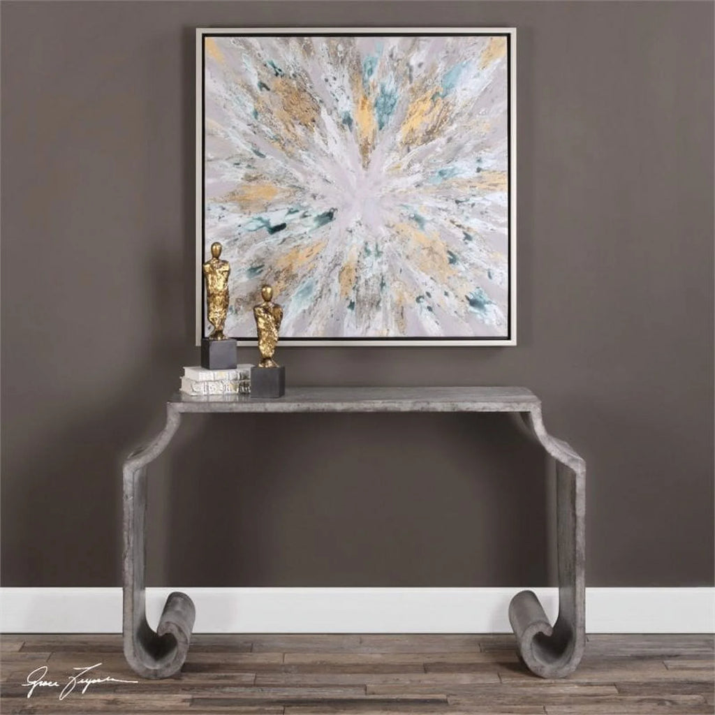 Contemporary Console Table in Stone Gray T471