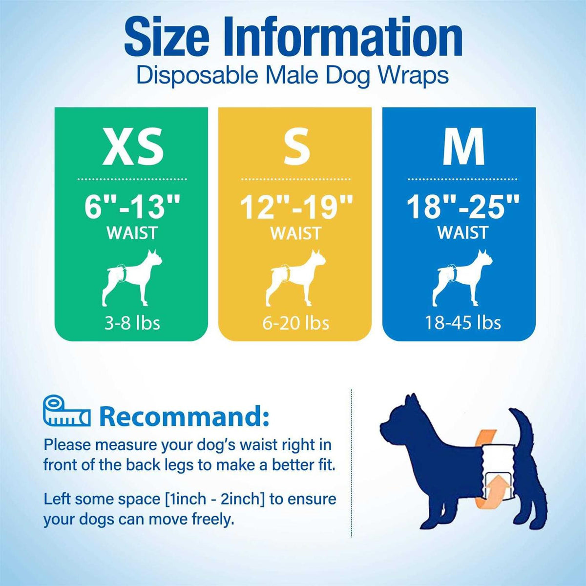 Soft Disposable Male Dog Wraps Z934