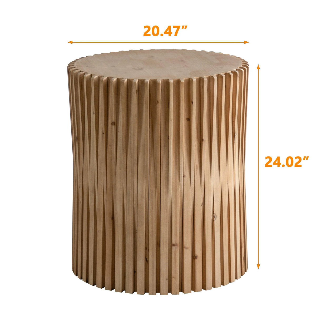 Cylindrical Coffee Table with Vertical Texture P956302