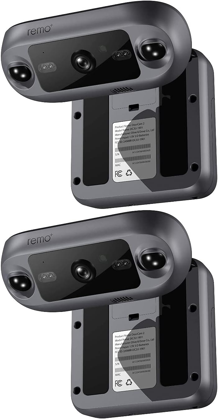 Wireless Over-The-Door Smart Security Camera with 1080p HD Video, Motion Sensor, 2-Way Talk, Dark Grey P7735