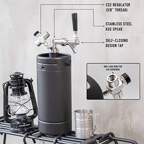 128oz Stainless Steel Pressurized Growler Tap System H429330