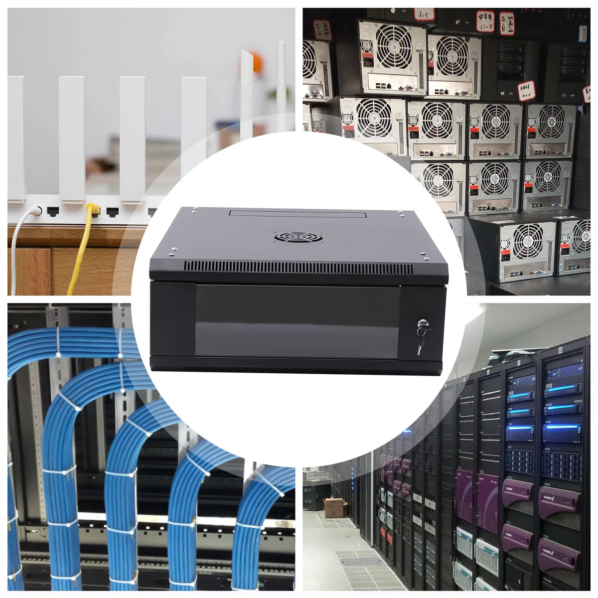 24" Deep 4U Lockable Server Rack Cabinet Q682786