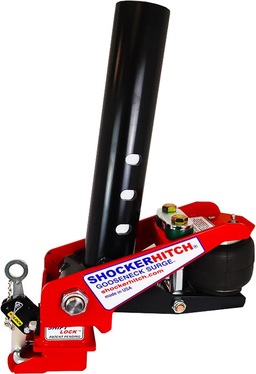 Gooseneck Air Hitch & Coupler, Round 3-15/16" Angled Pin 30K Coupler 9" Offset I736553