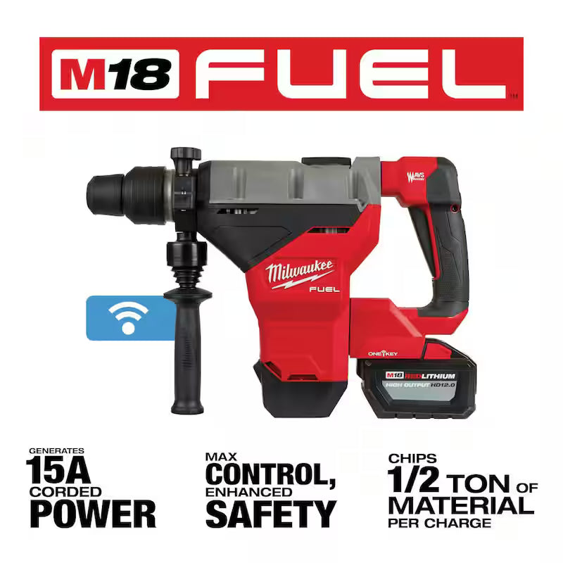 18-Volt Lithium-Ion Brushless Cordless SDS-MAX Rotary Hammer Kit with Three 12.0 Ah Batteries S61516