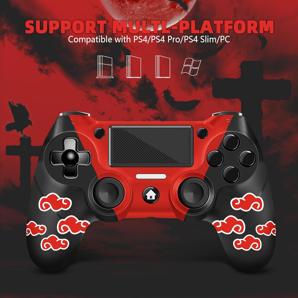 Red Cloudy Wireless Controller for PS4 E685024