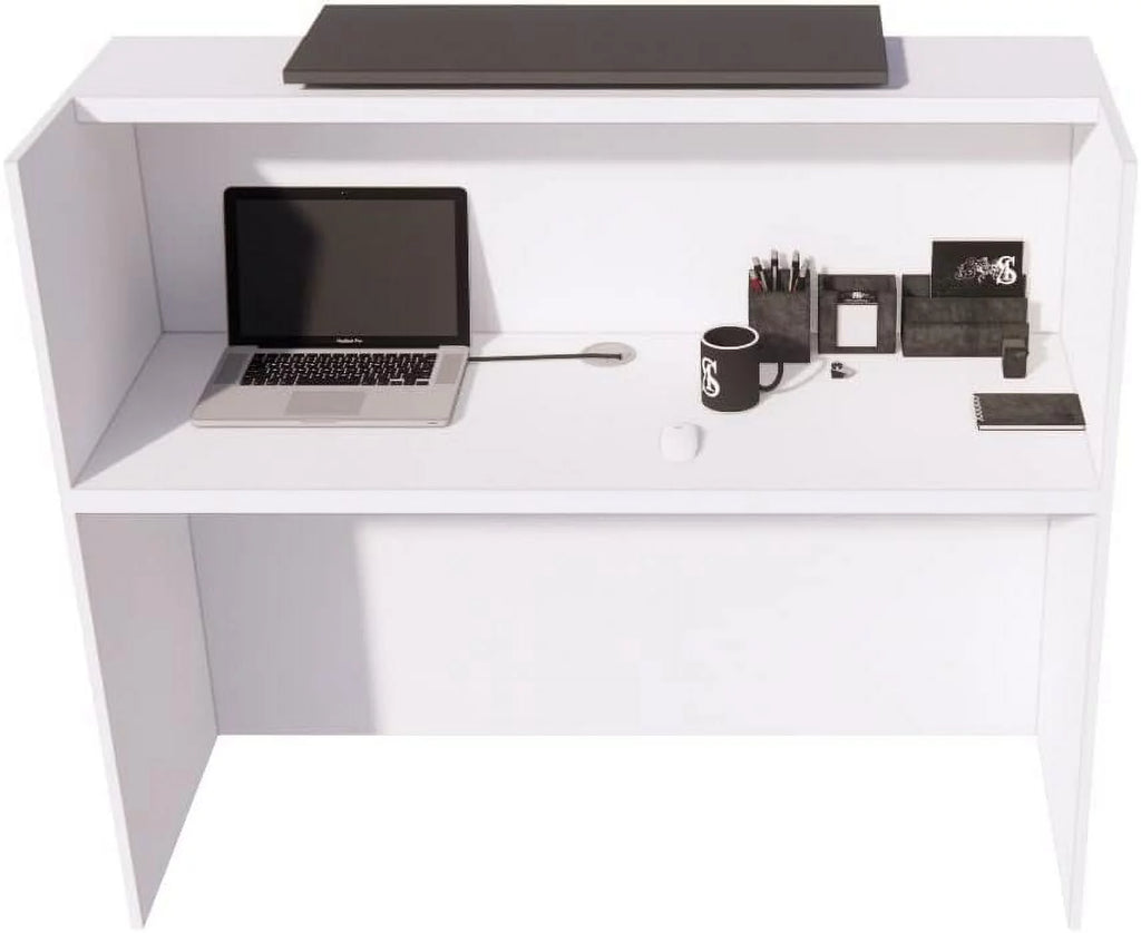 53 Inch Modern Reception Desk with Transaction Counter Y69004