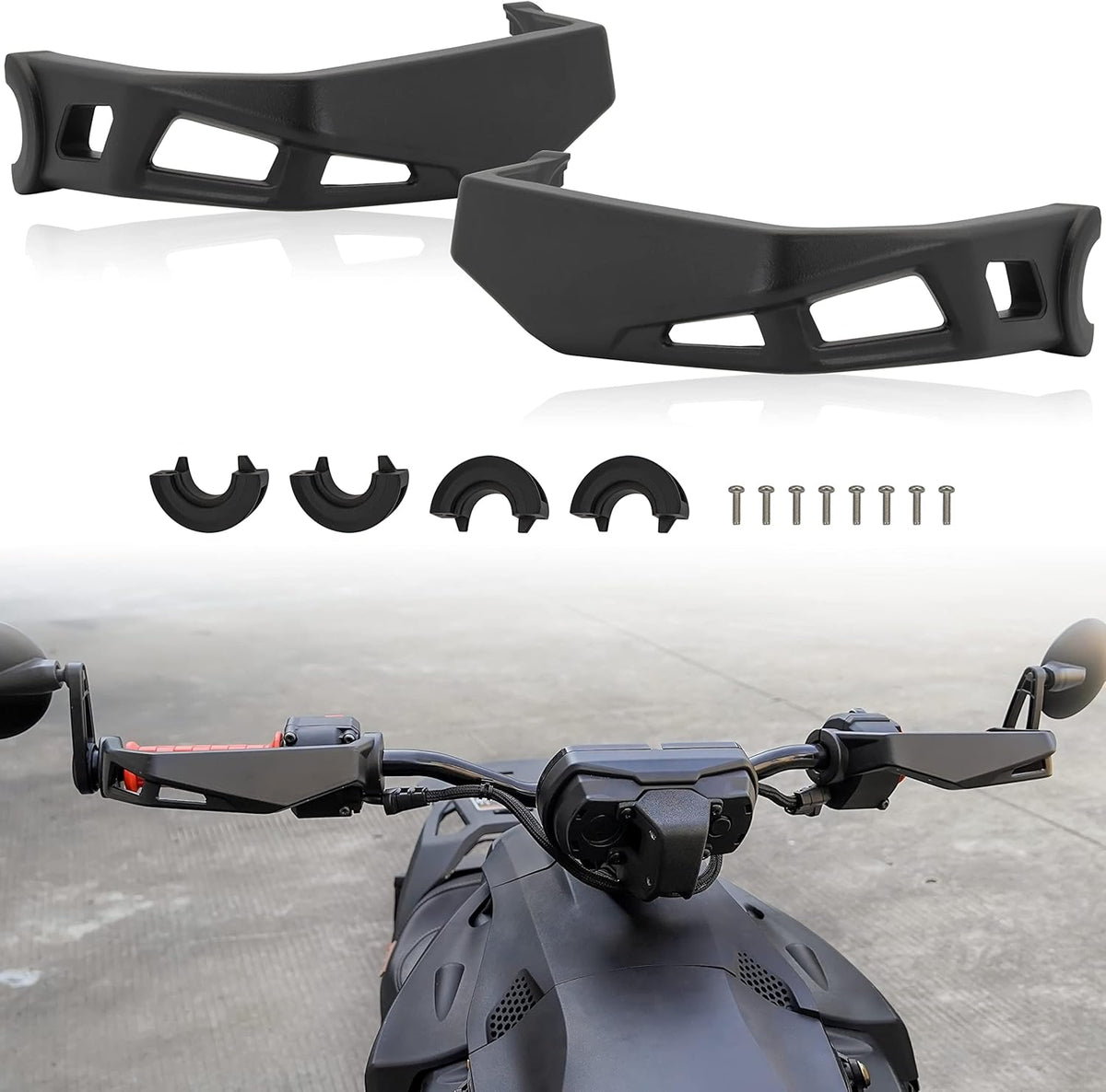 Black Aluminum Hand Guards Protector Kit (2PCS) M831419