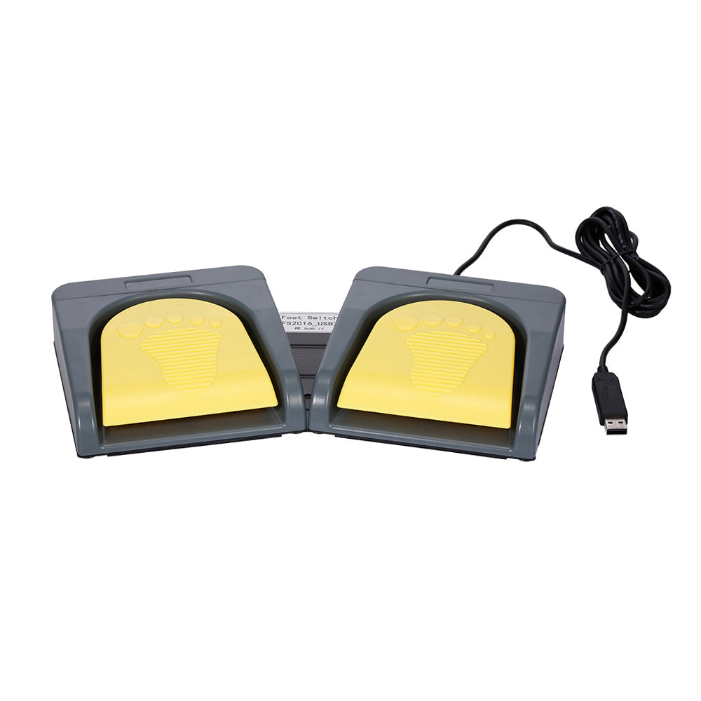 Grey USB Keyboard with Yellow String Pedal L6190