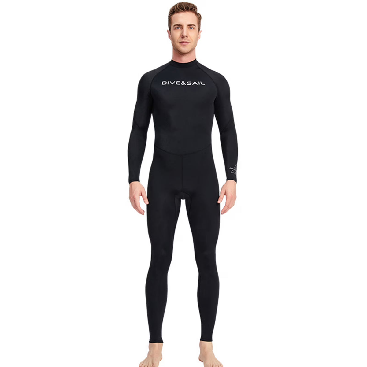 Men One Piece Swimsuit with Back Zipper Quick Dry Long Sleeve Surf Suit L21818