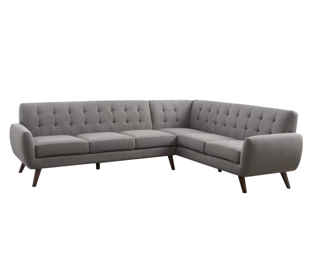 Light Gray Linen Sectional Sofa X824039