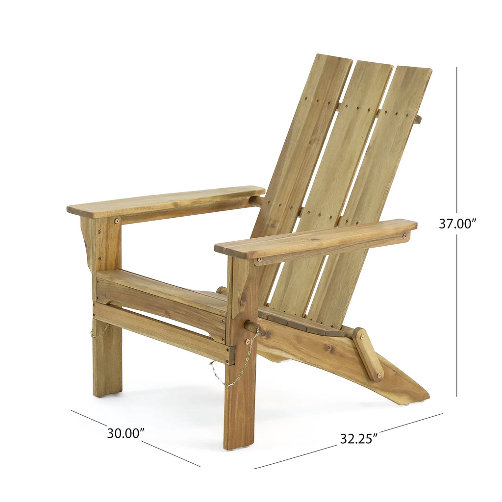 Outdoor Acacia Wood Foldable Adirondack Chairs Set of 2 H47730