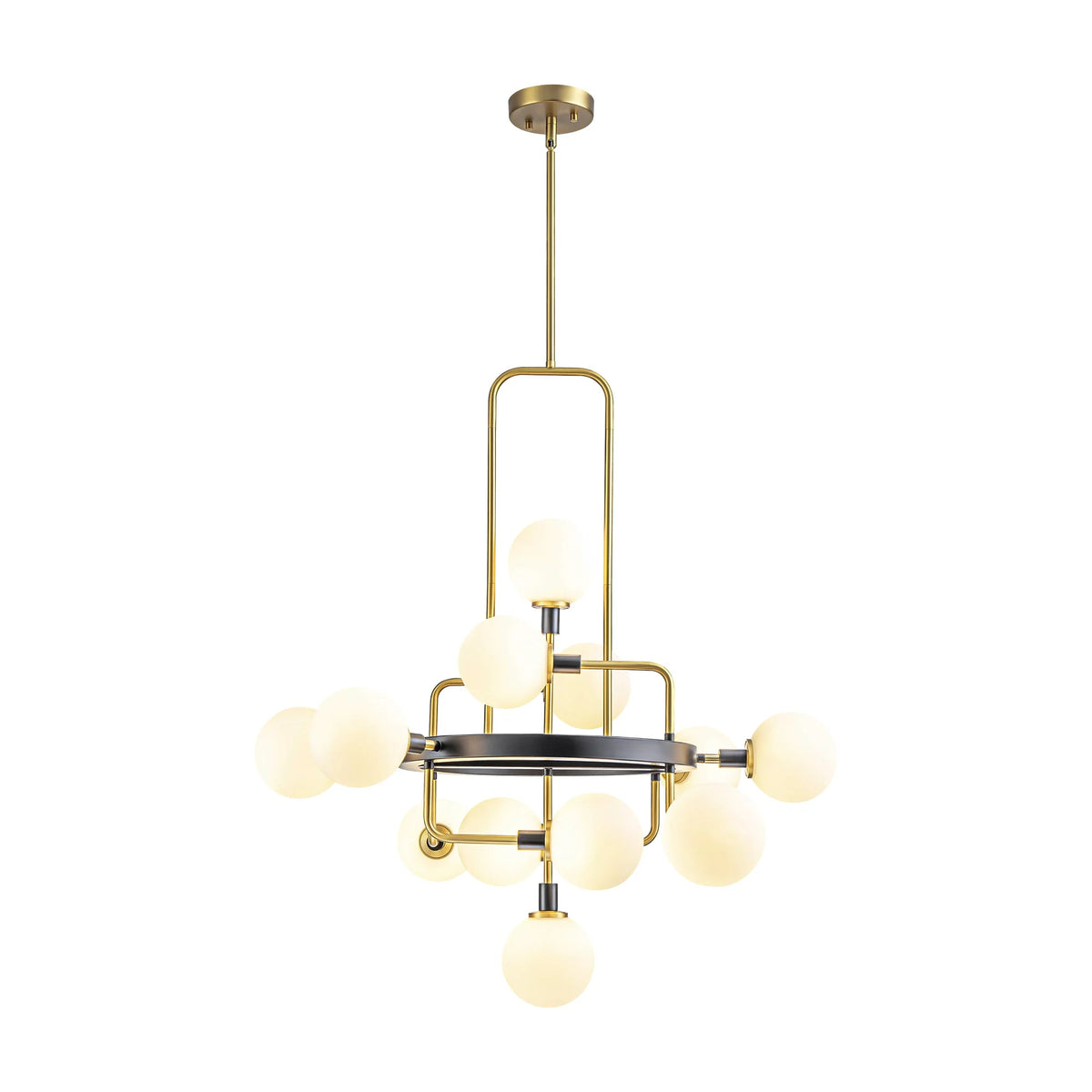 12-Light Dimmable Aluminum Chandelier X4694