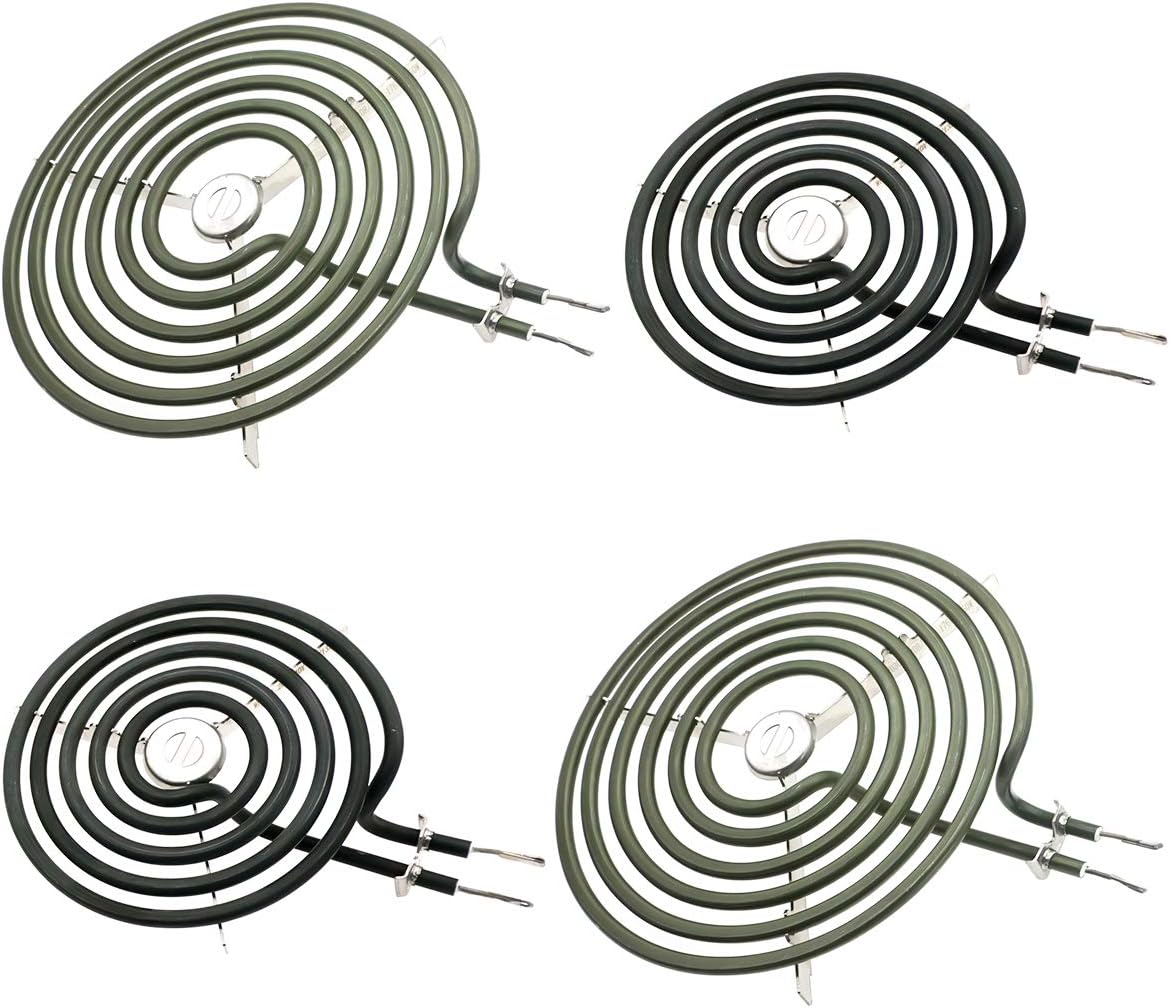 2 pcs 6 Inch and 2 pcs 8 Inch Range Stove Top Surface Element Burner Kit L5075