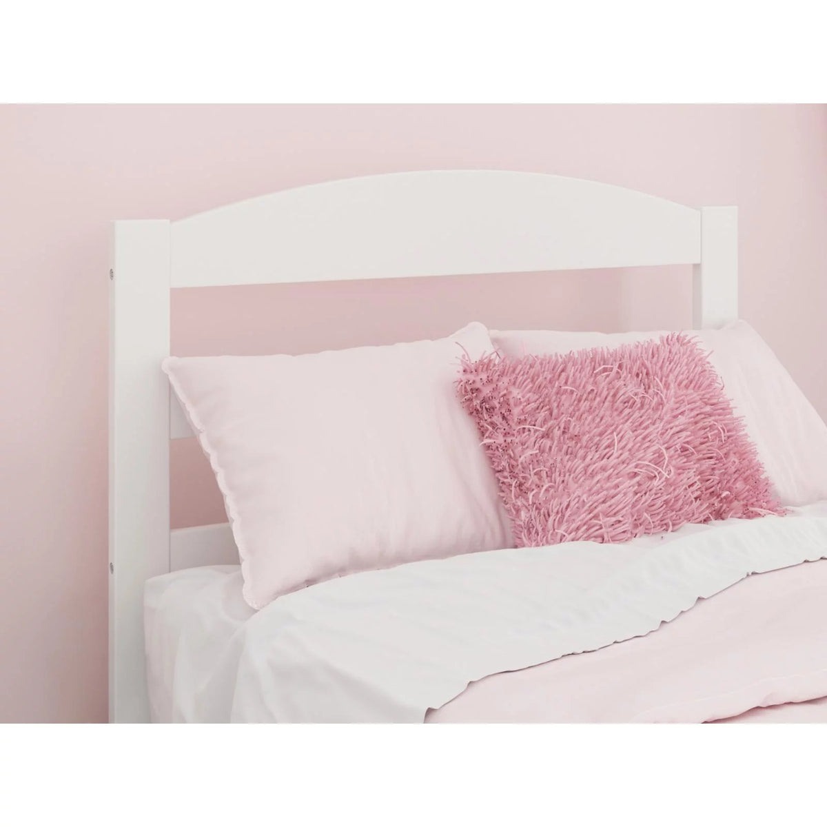 White Wooden Queen Headboard W26271
