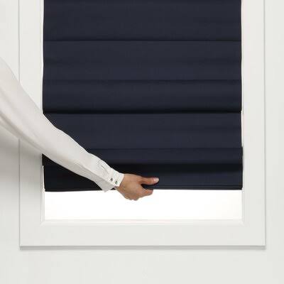 Navy 72x22W x 72x22L Insulating Cordless Blackout Roman Shade K333939