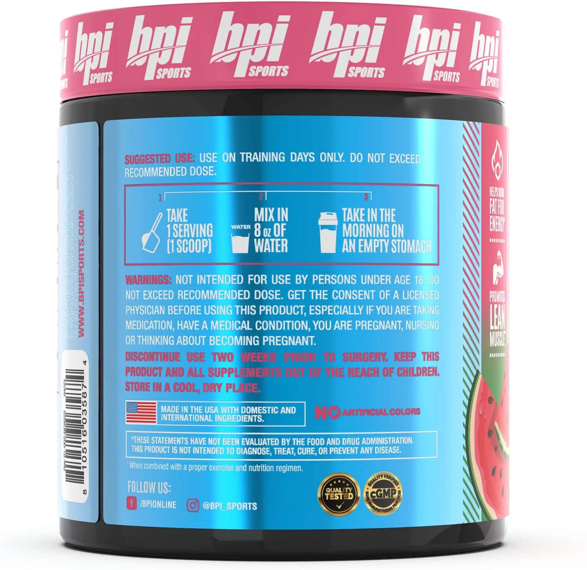 BCAA 25 Servings Watermelon Ice D393225