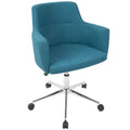 Teal Fabric Office Chair V9346