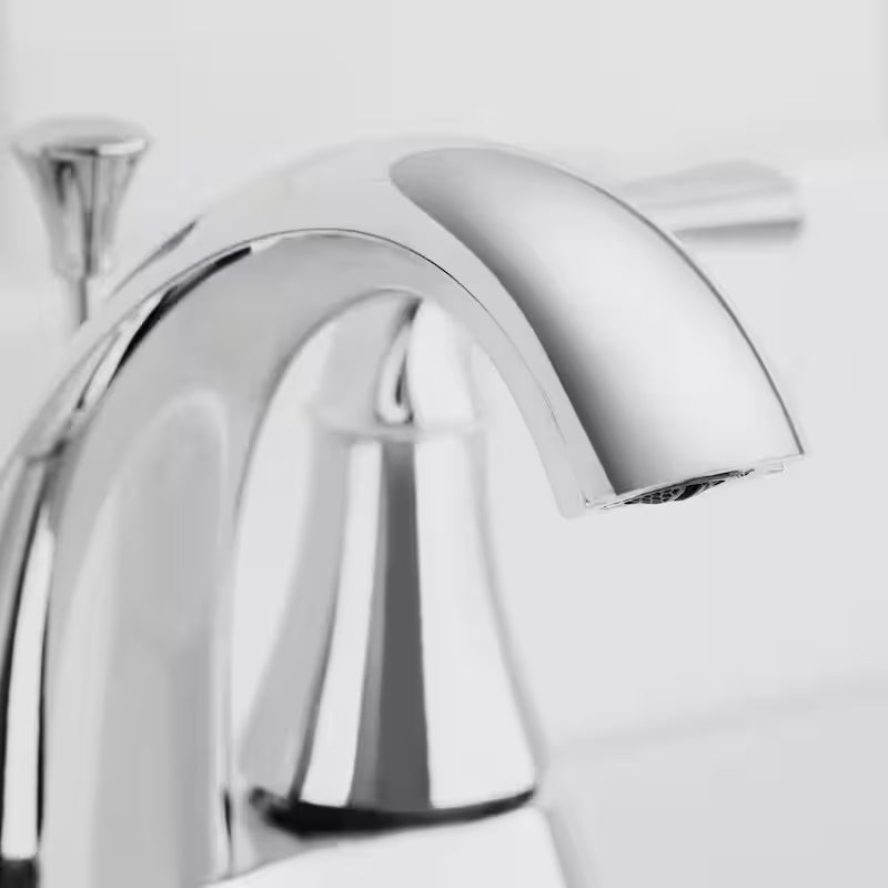 4 in. Centerset Double Handle High-Arc Bathroom Faucet in Chrome F3891